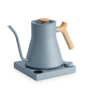 Fellow Stagg EKG Pro Gooseneck Kettle 0.9L – Hazy Blue with Maple Accents