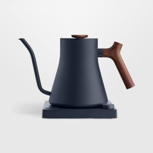 Fellow Stagg EKG Pro Gooseneck Kettle 0.9L – Stone Blue with Walnut Accents