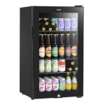 Adexa Bar Cooler 2 Sliding Door 220L Black bc02ps85