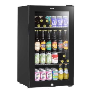 Adexa Bar Cooler 2 Sliding Door 220L Black bc02ps85