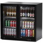 Adexa Bar Cooler 2 Hinged Door 220L Black bc02pp