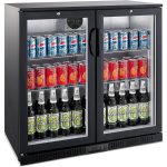 Adexa Bar Cooler 2 Hinged Door 220L Black bc02pp85