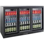 Adexa Bar Cooler 3 Sliding Door 300L Black bc03ps85
