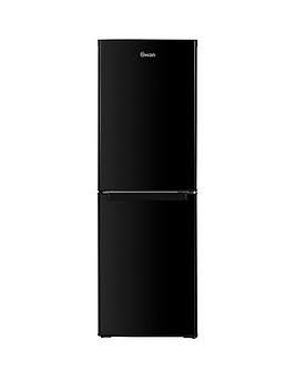 Swan Sr15690B 48Cm Wide, 144Cm High, 50/50 Split Compact Fridge Freezer - Black