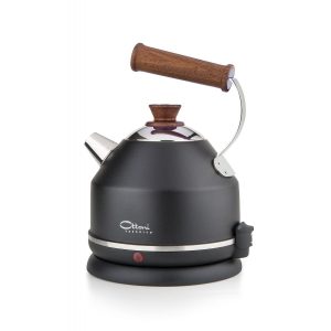 Ottoni Fabbrica Lignum Elegance Electric Kettle 1.7 L — Matte Black / Wood